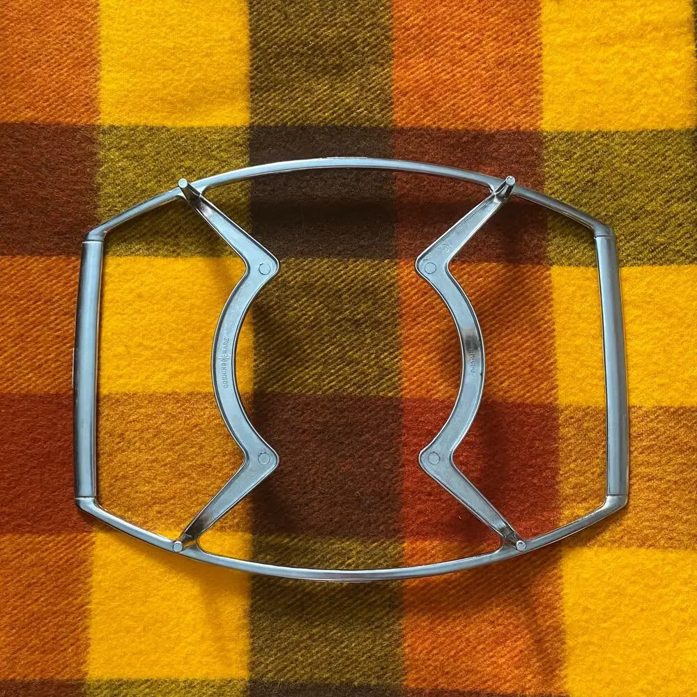 Vintage Corning Ware P-10-M-I Metal Casserole Footed Serving Stand Holder